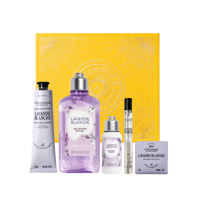 Weisser Lavendel Geschenkbox