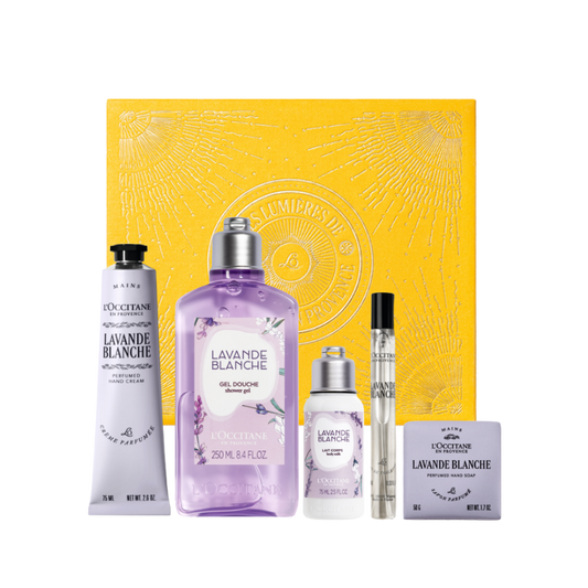 Weisser Lavendel Geschenkbox